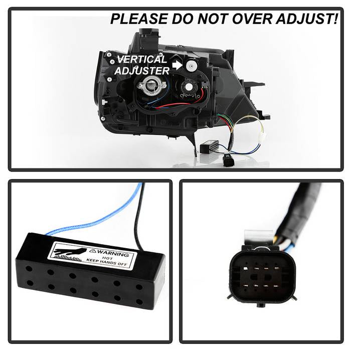 SPYDER xTune 14-18 Chevy Impala (Excl Limited) DRL Halogen Proj Headlights - Blk Smk (PRO-JH-CIM15-LB-BSM) 9042881