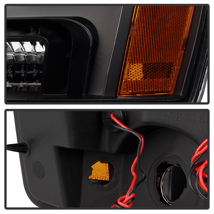 SPYDER Xtune Chevy Suburban 1500/2500 07-14 Halo Projector w/LED Headlights Black PRO-JH-CSUB07-LED-BK 9030291
