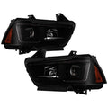SPYDER xTune 11-14 Dodge Charger Projector Headlights - Halogen - DRL - Black Smoked (PRO-JH-DCHA11-LB-BSM) 9041747