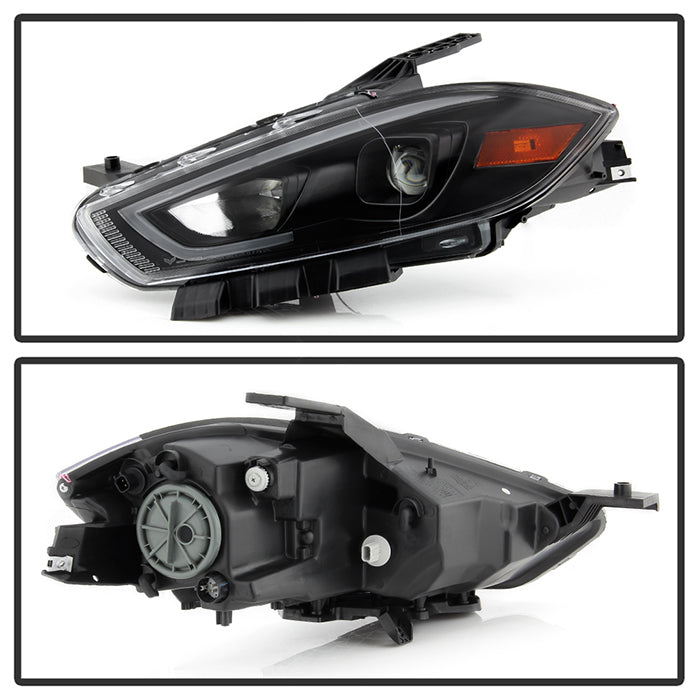 SPYDER xTune 13-16 Dodge Dart Projector Headlights - Halogen - DRL - Black (PRO-JH-DDART13-LB-BK) 9048517