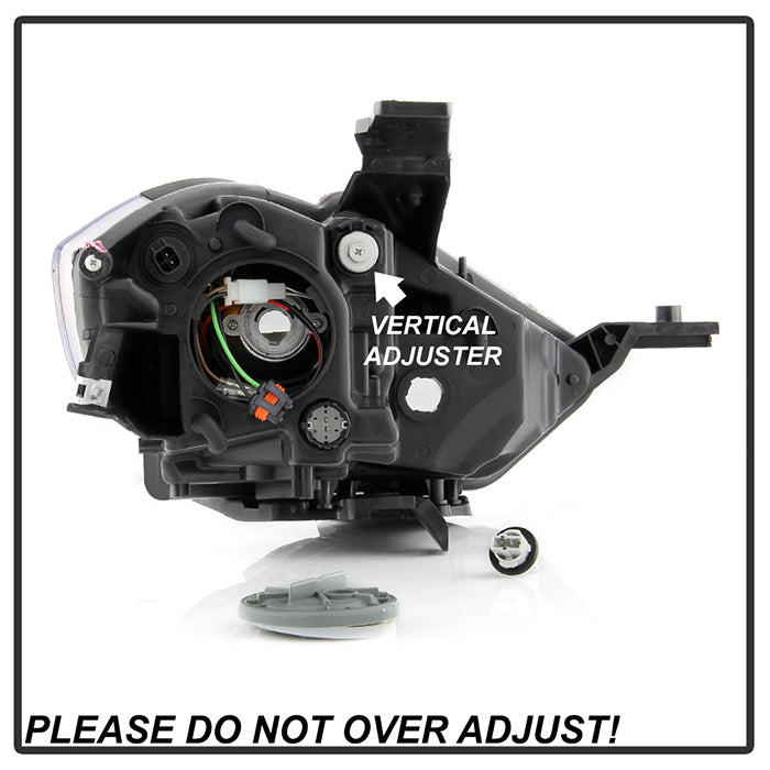 SPYDER xTune 13-16 Dodge Dart Projector Headlights - Halogen - DRL - Black (PRO-JH-DDART13-LB-BK) 9048517