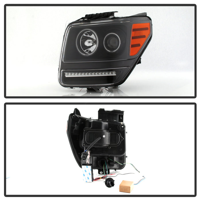 SPYDER xTune 07-11 Dodge Nitro CCFL Halo Projector Headlights w/LED Signal - Blk (PRO-JH-DNIT07-CCFL-BK) 9036880
