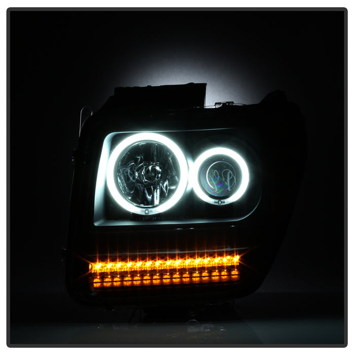 SPYDER xTune 07-11 Dodge Nitro CCFL Halo Projector Headlights w/LED Signal - Blk (PRO-JH-DNIT07-CCFL-BK) 9036880