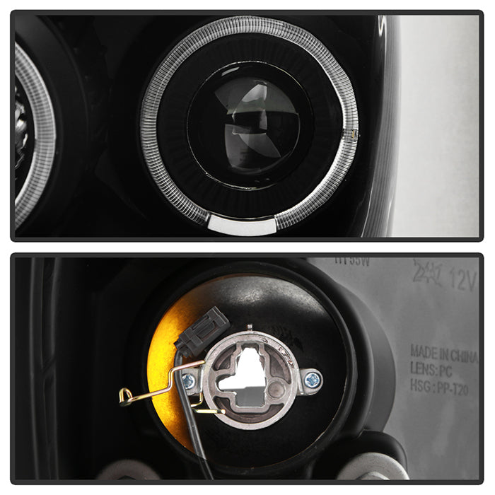 SPYDER Xtune Dodge Ram 1500 06-08 / Ram 2500/3500 06-09 Halo Projector Headlights Black PRO-JH-DR06-LED-BK 9028328