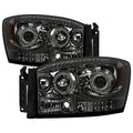 SPYDER Xtune Dodge Ram 1500 06-08 / Ram 2500/3500 06-09 Halo Projector Headlights Smoked PRO-JH-DR06-LED-SM 9028342