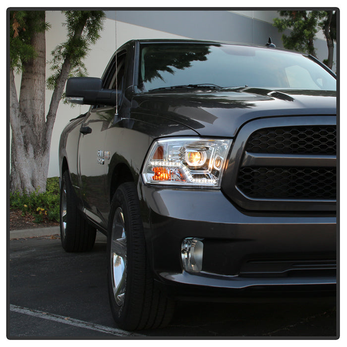 SPYDER xTune Dodge Ram 2009-2014 Halo LED Projector Headlights - Chrome PRO-JH-DR09-CFB-C 9036743