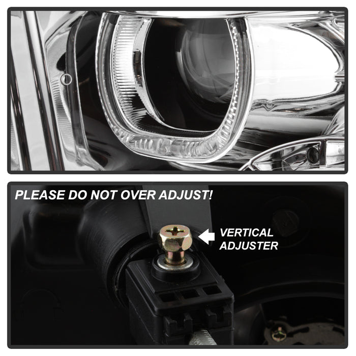 SPYDER xTune Dodge Ram 2009-2014 Halo LED Projector Headlights - Chrome PRO-JH-DR09-CFB-C 9036743