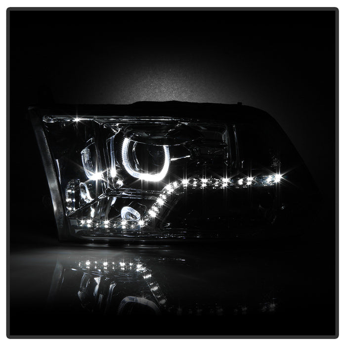 SPYDER xTune Dodge Ram 2009-2014 Halo LED Projector Headlights - Chrome PRO-JH-DR09-CFB-C 9036743