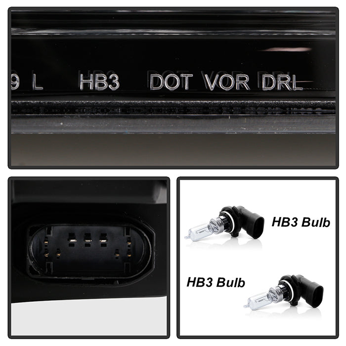 SPYDER Xtune 16-18 Ram 1500/2500/3500 (Projector LED) OEM Style Headlights Black Left (PRO-JH-DR16-OE-BK-L) 9948282