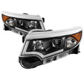 SPYDER xTune 11-14 Ford Edge DRL Light Bar Projector Headlights - Black PRO-JH-FEDGE11-LB-BK 9045301