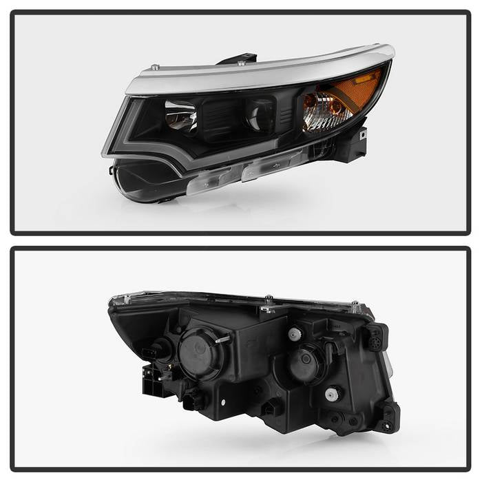 SPYDER xTune 11-14 Ford Edge DRL Light Bar Projector Headlights - Black PRO-JH-FEDGE11-LB-BK 9045301