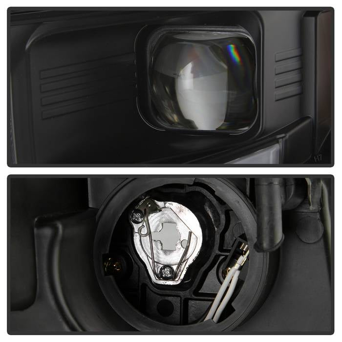 SPYDER xTune 11-14 Ford Edge DRL Light Bar Projector Headlights - Black PRO-JH-FEDGE11-LB-BK 9045301