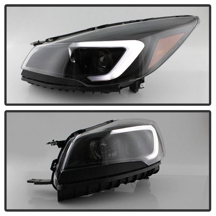 SPYDER xTune 13-16 Ford Escape LED Light Bar Halogen Projector Headlights - Black (PRO-JH-FESCA13-LB-BK) 9042904