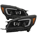 SPYDER xTune 13-16 Ford Escape LED Light Bar Halogen Proj Headlights - Blk Smoke (PRO-JH-FESCA13-LB-BSM) 9042911