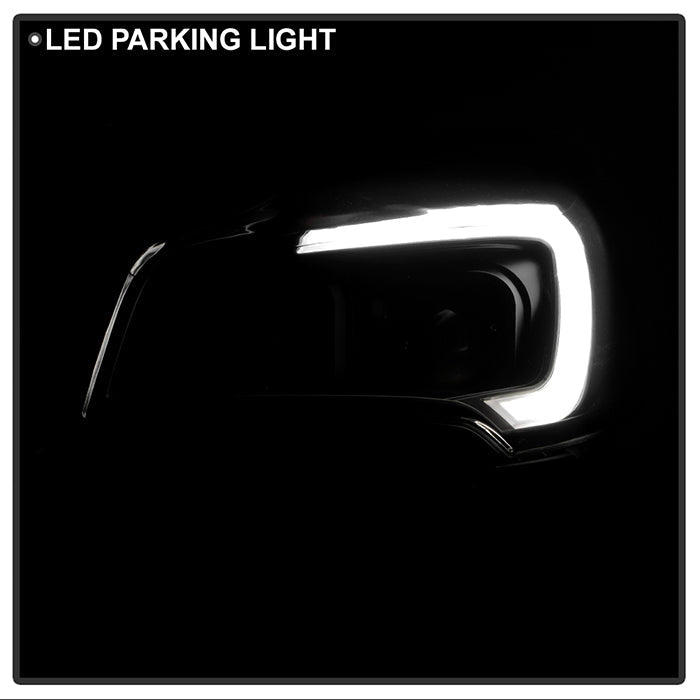 SPYDER xTune 13-16 Ford Escape LED Light Bar Halogen Proj Headlights - Blk Smoke (PRO-JH-FESCA13-LB-BSM) 9042911