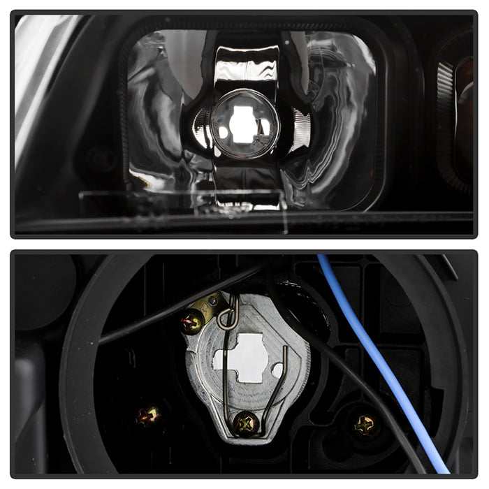 SPYDER xTune 13-16 Ford Escape LED Light Bar Halogen Proj Headlights - Blk Smoke (PRO-JH-FESCA13-LB-BSM) 9042911