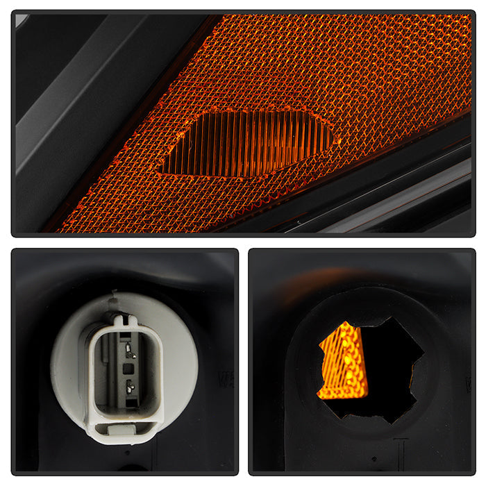 SPYDER xTune 13-16 Ford Escape LED Light Bar Halogen Proj Headlights - Blk Smoke (PRO-JH-FESCA13-LB-BSM) 9042911