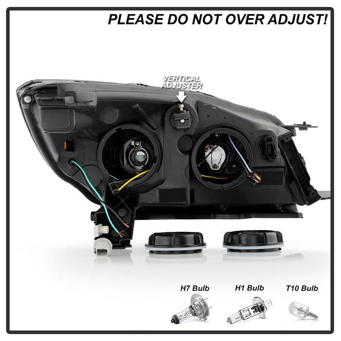 SPYDER xTune 13-16 Ford Escape LED Light Bar Halogen Proj Headlights - Blk Smoke (PRO-JH-FESCA13-LB-BSM) 9042911