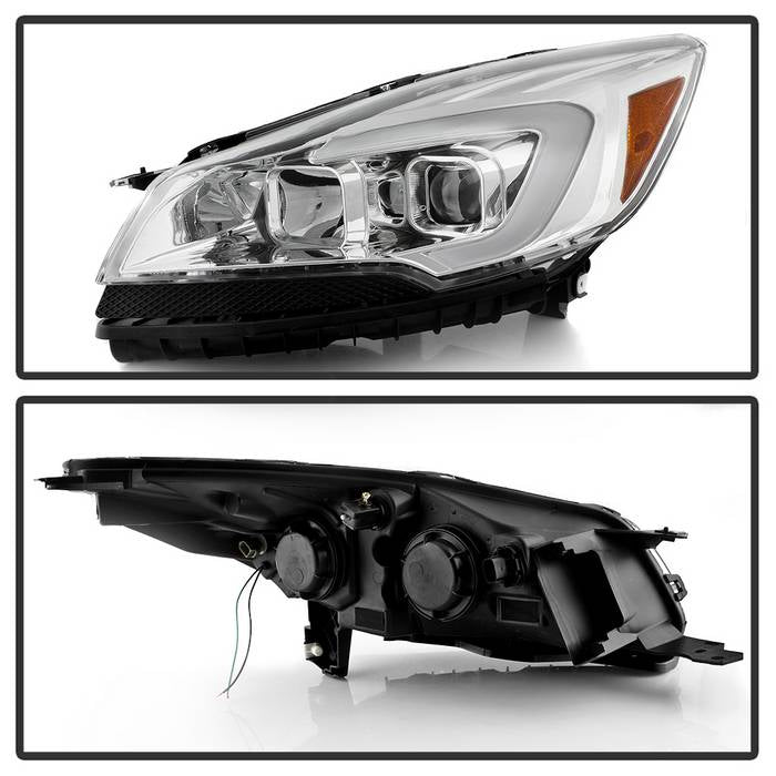 SPYDER xTune 13-16 Ford Escape 13-16 LED Light Bar Halogen Proj Headlights - Chrome (PRO-JH-FESCA13-LB-C) 9042928