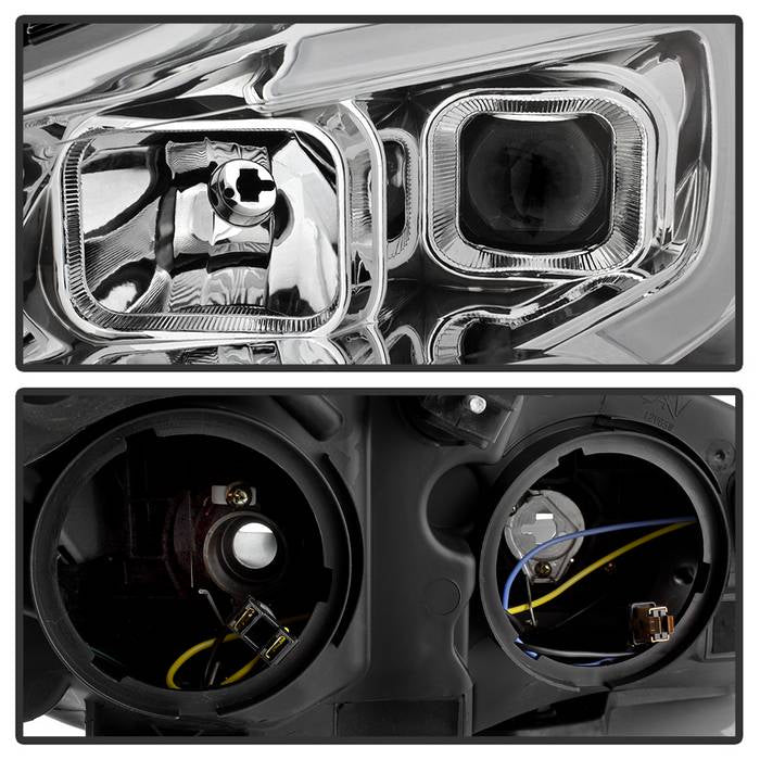 SPYDER xTune 13-16 Ford Escape 13-16 LED Light Bar Halogen Proj Headlights - Chrome (PRO-JH-FESCA13-LB-C) 9042928