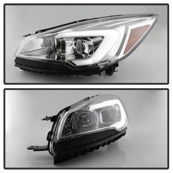 SPYDER xTune 13-16 Ford Escape 13-16 LED Light Bar Halogen Proj Headlights - Chrome (PRO-JH-FESCA13-LB-C) 9042928