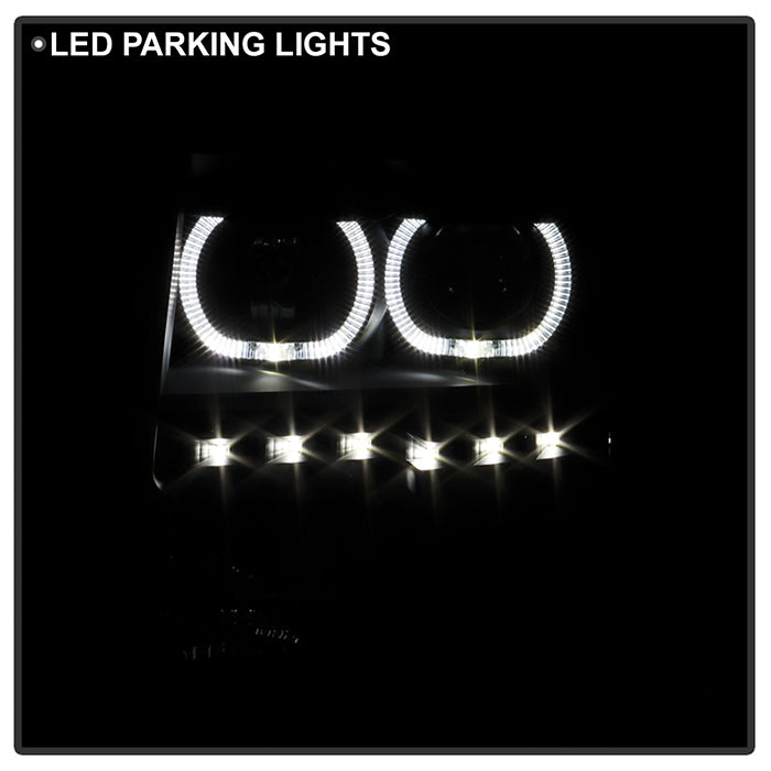 SPYDER Xtune Ford F150 09-14 Projector Headlights Halogen Model Only LED Halo Black PRO-JH-FF15009-CFB-BK 9032226