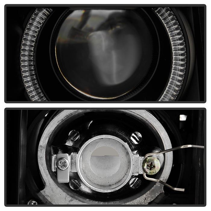 SPYDER Xtune Ford F150 09-14 Projector Headlights Halogen Model LED Halo Black Smoke PRO-JH-FF15009-CFB-BSM 9032233