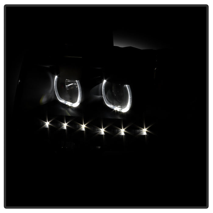 SPYDER Xtune Ford F150 09-14 Projector Headlights Halogen Model LED Halo Black Smoke PRO-JH-FF15009-CFB-BSM 9032233