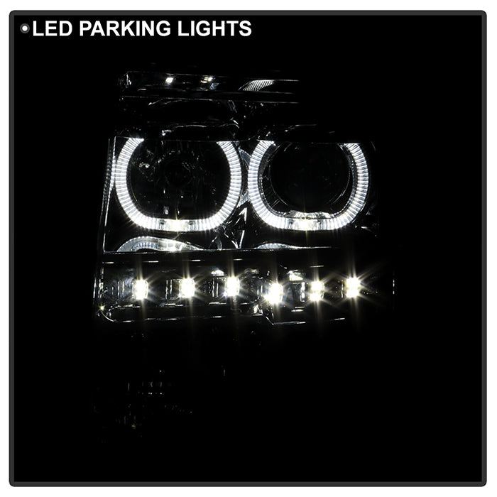 SPYDER Xtune Ford F150 09-14 Projector Headlights Halogen Model Only LED Halo Chrome PRO-JH-FF15009-CFB-C 9032240