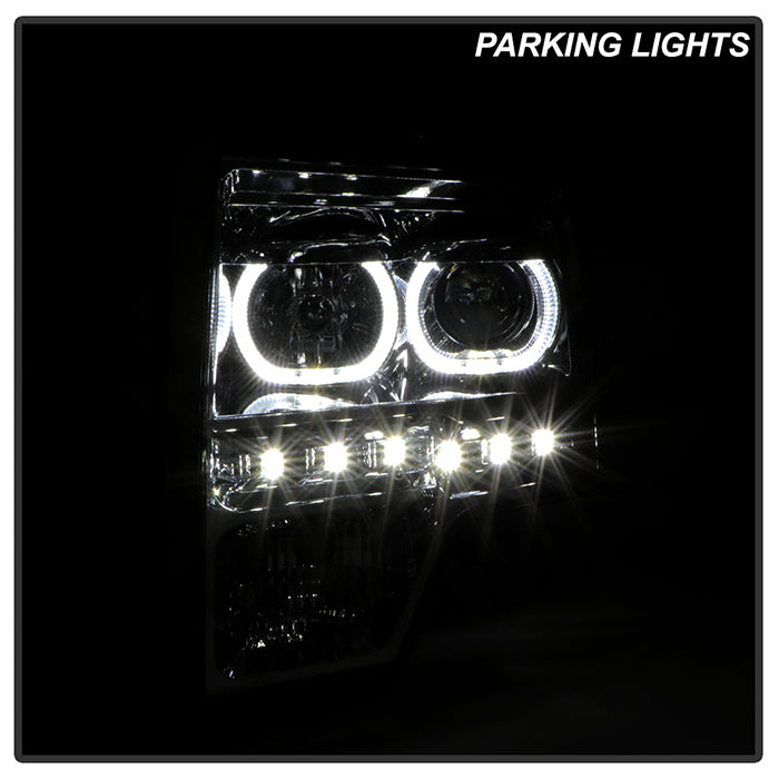 SPYDER Xtune Ford F150 09-14 Projector Headlights Halogen Model Only LED Halo Chrome PRO-JH-FF15009-CFB-C 9032240