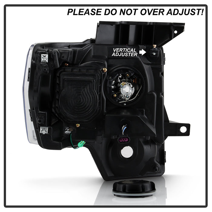 SPYDER Xtune Ford F150 09-14 Projector Headlights Halogen Model Only LED Halo Chrome PRO-JH-FF15009-CFB-C 9032240