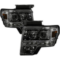 SPYDER Xtune Ford F150 09-14 Projector Headlights Halogen Model Only LED Halo Smoked PRO-JH-FF15009-CFB-SM 9032257