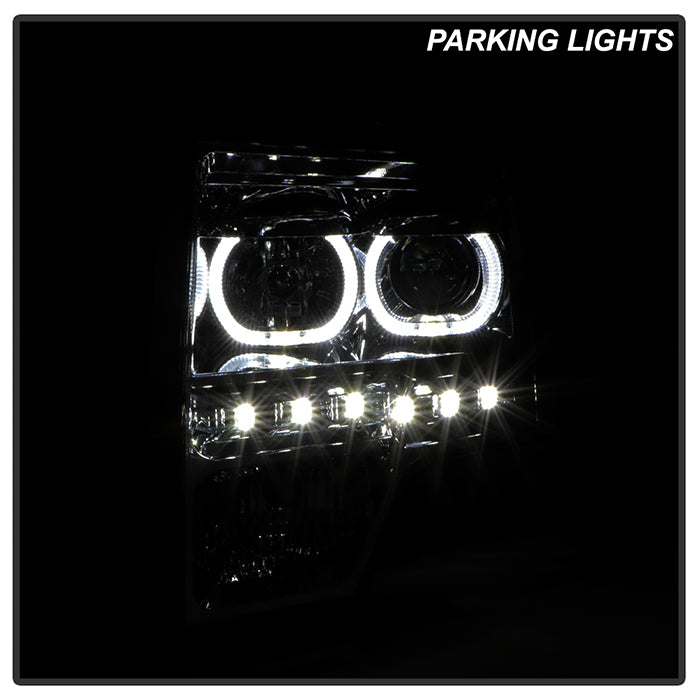 SPYDER Xtune Ford F150 09-14 Projector Headlights Halogen Model Only LED Halo Smoked PRO-JH-FF15009-CFB-SM 9032257