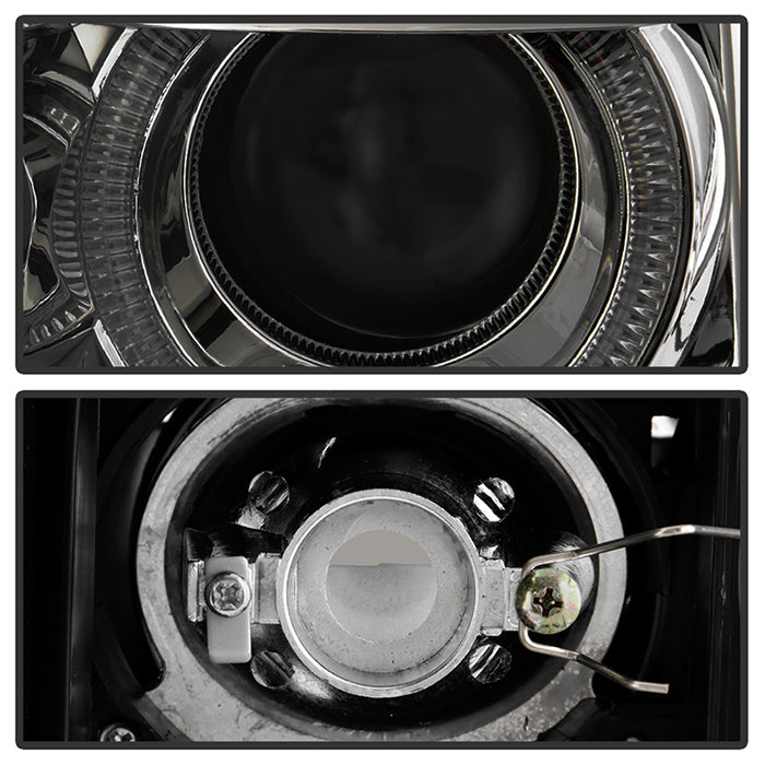SPYDER Xtune Ford F150 09-14 Projector Headlights Halogen Model Only LED Halo Smoked PRO-JH-FF15009-CFB-SM 9032257