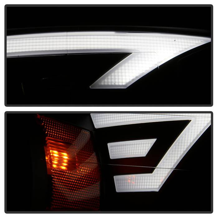 SPYDER xTune 15-17 Ford F-150 DRL LED Light Bar Projector Headlights - Black Smoke (PRO-JH-FF15015-LB-BSM) 9042942