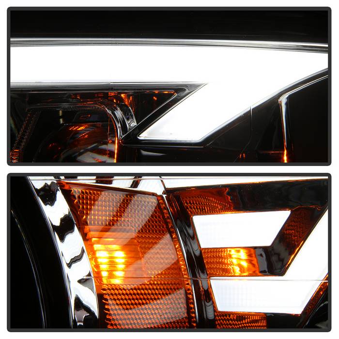 SPYDER xTune 15-17 Ford F-150 DRL LED Light Bar Projector Headlights - Chrome (PRO-JH-FF15015-LB-C) 9042959