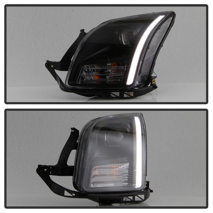 SPYDER xTune 06-09 Ford Fusion Light Bar DRL Projector Headlights - Black (PRO-JH-FFU06-LB-BK) 9042119