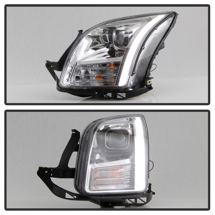 SPYDER xTune 06-09 Ford Fusion Light Bar DRL Projector Headlights - Chrome (PRO-JH-FFU06-LB-C) 9042126