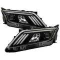 SPYDER xTune 10-12 Ford Fusion Projector Headlights - Light Tube DRL - Black (PRO-JH-FFU10-LB-BK) 9041778