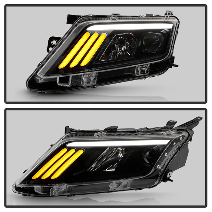 SPYDER xTune 10-12 Ford Fusion Projector Headlights - Light Tube DRL - Black (PRO-JH-FFU10-LB-BK) 9041778