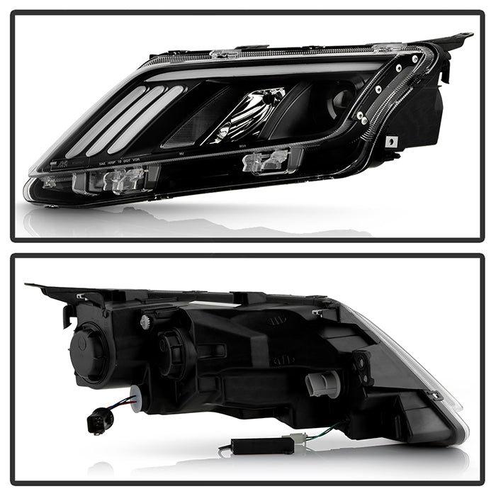 SPYDER xTune 10-12 Ford Fusion Projector Headlights - Light Tube DRL - Black (PRO-JH-FFU10-LB-BK) 9041778