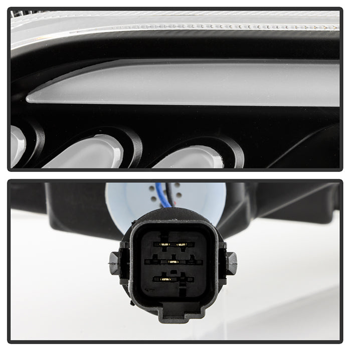 SPYDER xTune 10-12 Ford Fusion Projector Headlights - Light Tube DRL - Black (PRO-JH-FFU10-LB-BK) 9041778