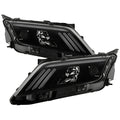 SPYDER xTune 10-12 Ford Fusion Projector Headlights - Light Tube DRL - Black Smoked (PRO-JH-FFU10-LB-BSM) 9041761