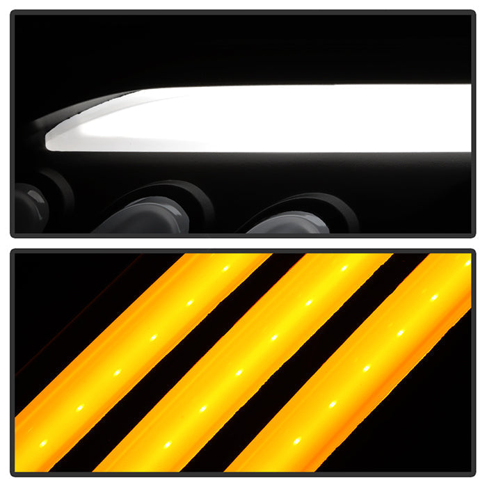 SPYDER xTune 10-12 Ford Fusion Projector Headlights - Light Tube DRL - Black Smoked (PRO-JH-FFU10-LB-BSM) 9041761