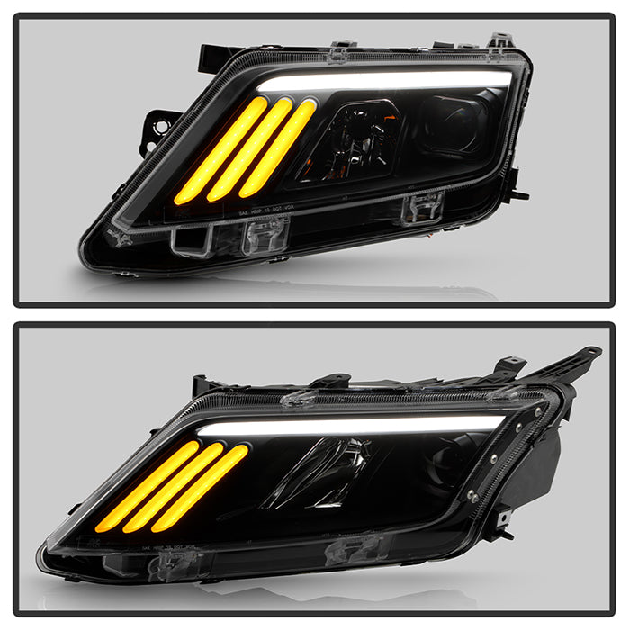 SPYDER xTune 10-12 Ford Fusion Projector Headlights - Light Tube DRL - Black Smoked (PRO-JH-FFU10-LB-BSM) 9041761