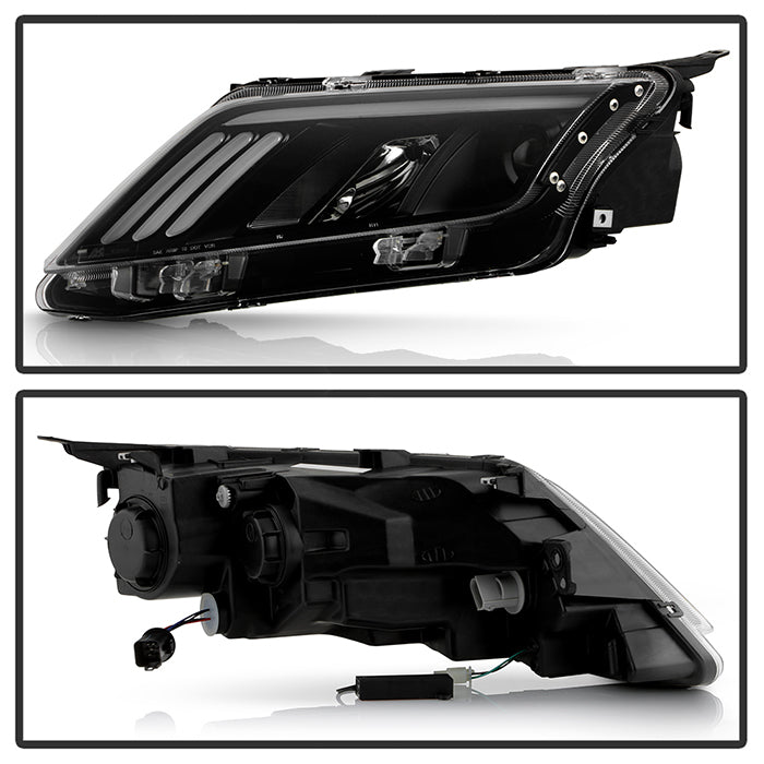 SPYDER xTune 10-12 Ford Fusion Projector Headlights - Light Tube DRL - Black Smoked (PRO-JH-FFU10-LB-BSM) 9041761