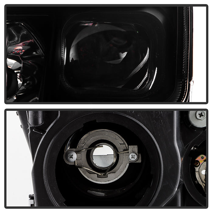 SPYDER xTune 10-12 Ford Fusion Projector Headlights - Light Tube DRL - Black Smoked (PRO-JH-FFU10-LB-BSM) 9041761