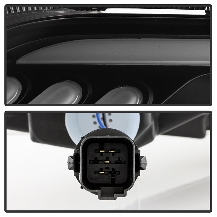 SPYDER xTune 10-12 Ford Fusion Projector Headlights - Light Tube DRL - Black Smoked (PRO-JH-FFU10-LB-BSM) 9041761