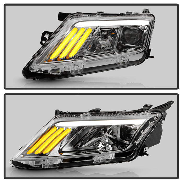 SPYDER xTune 10-12 Ford Fusion Projector Headlights - Light Tube DRL - Chrome (PRO-JH-FFU10-LB-C) 9041785