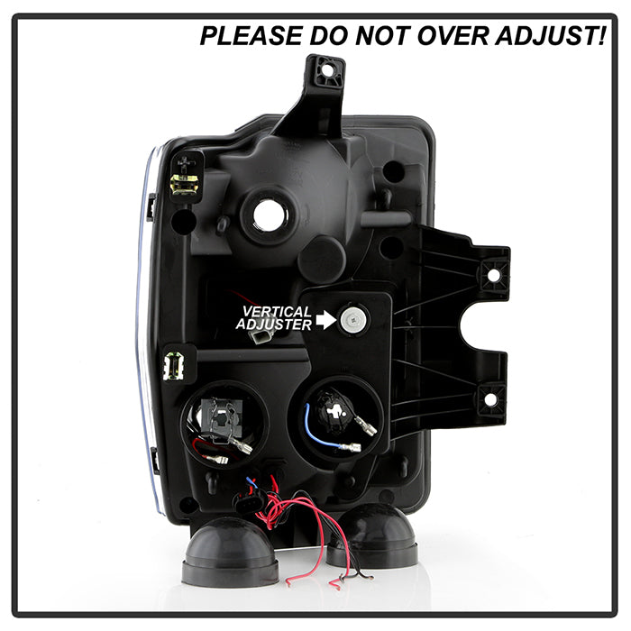 SPYDER Xtune Ford F250/350/450 Super Duty 08-10 Projector Headlights LED Halo Black PRO-JH-FS08-LED-BK 5076267